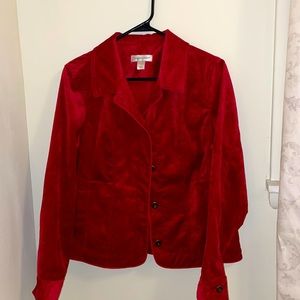 Christopher & Banks Red Corduroy Jacket